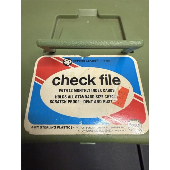 Vintage Sterling Box Carrying Storage Case Plastic Olive Green 9 1/4" × 8" - Picture 2 of 6